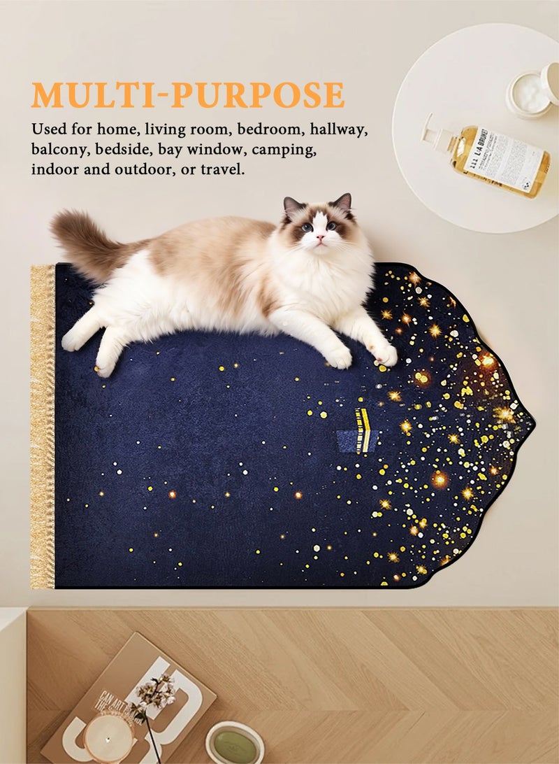 HomarKet Prayer Mat, Premium Anti-Slip Velvet Top Prayer Rug, Travel Prayer Mat, Islamic Gifts for Women and Men, Portable Prayer Matt Islam 70 x 110 cm for Wedding Balcony Windowsill Camping Ramadan or Home Decor Best Gift For Ramadan - Image 5